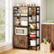 Costway 55.5" Tall Bookcase with 2-Door Cabinet Metal Frame Freestanding Display Rack